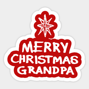 Merry Christmas Grandpa B Sticker